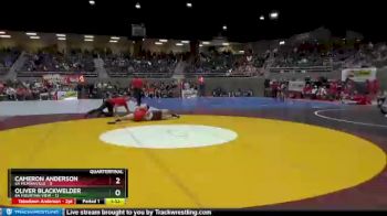 120 lbs Quarterfinals (8 Team) - Oliver Blackwelder, 6A Mountain View vs Cameron Anderson, 6A McMinnville