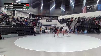 149 lbs Cons. Round 3 - Donte Lopez, Oklahoma Wesleyan vs Diego Gauna, Unattached