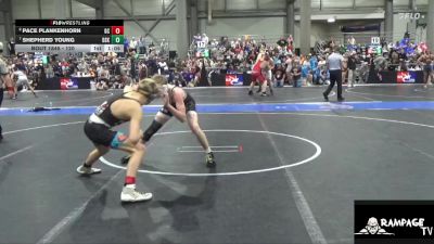 120 lbs Quarterfinal - Shepherd Young, De Soto Kids vs Pace Plankenhorn, Garden City