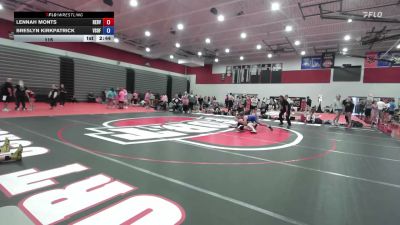 115 lbs Round 3 (12 Team) - Lennah Monts, Red Venom vs Breslyn Kirkpatrick, Victory School Of Wrestling