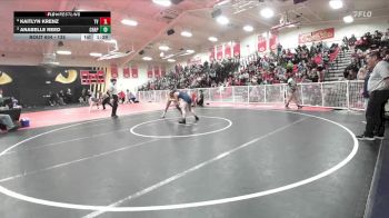 135 lbs Semifinal - Kaitlyn Krenz, Temecula Valley vs Anabelle Reed, Chaparral