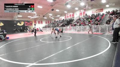 135 lbs Semifinal - Kaitlyn Krenz, Temecula Valley vs Anabelle Reed, Chaparral