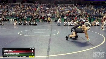 1A 157 lbs Semifinal - Carson Robinson, Uwharrie Charter Academy vs Jake Whitley, Pamlico County