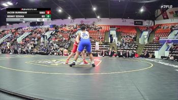 285 lbs Quarterfinals (8 Team) - Benny Eziuka, Detroit Catholic Central HS vs Jacob Burnham, Romeo HS