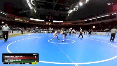 165 lbs Semifinal - Nathaniel Gallardo, Sahuarita High School vs Hunter Hancock, Yuma Catholic