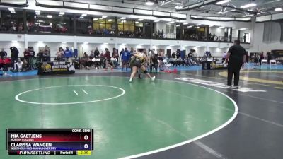 180 lbs Cons. Semi - Clarissa Wangen, Northern Michigan University vs Mia Gaetjens, Adrian College