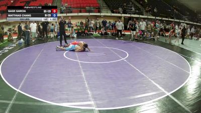 120 lbs Gage Garcia, Idaho 1 12U Boys vs Matthias Chang, Hawaii 12U Boys