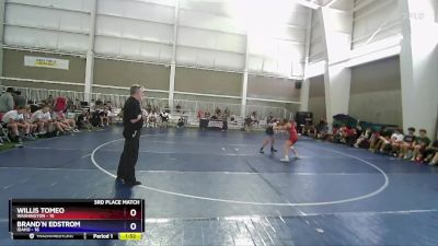 100 lbs Placement Matches (8 Team) - Willis Tomeo, Washington vs Brand`n Edstrom, Idaho