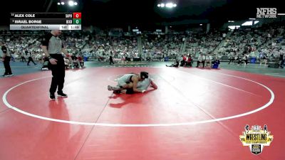B6A-144 lbs Quarterfinal - Alex Cole, Sapulpa vs Israel Borge, Bixby