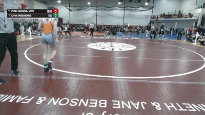 113 lbs Round Of 16 - Josh Gonsalves, Middleborough vs John Wigmore, Foxborough