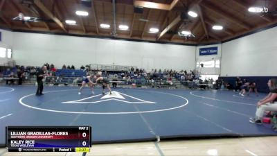 180 lbs Semifinal - Kaley Rice, Texas Wesleyan vs Lillian Gradillas-Flores, Southern Oregon University