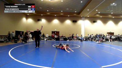 105 lbs Champ. Round 2 - Kyle Warner, Pennsylvania vs Ryan Ryszetnyk, New York
