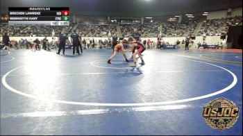 76 lbs Round Of 32 - Brecken Lawrenz, Herington Wrestling Club vs Remingtyn Hart, Kiefer Youth Wrestling Club