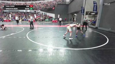 110 lbs Quarterfinal - Paul Cook, Victory School Of Wrestling vs Breckyn Dean, Team Nazar Training Center / Milton Monsters