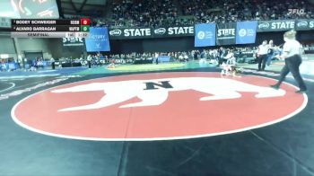 Boys 1A 113 lbs Semifinal - Bodey Schweiger, Riverside vs Alvaro Barragan, Wapato