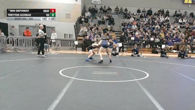 125 lbs Cons. Round 3 - Treyton Ackman, Upper Iowa vs Ben DeForest, UMary