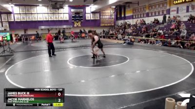 120 lbs Cons. Round 2 - James Buck Iii, Dominate Club Wrestling vs Jacob Marnelos, WAR Wrestling Club