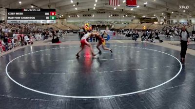 165 lbs 2nd Wrestleback (8 Team) - Matthew Anderson, Ravenwood High School vs Kizer Meek, Knoxville Halls High School