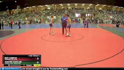 97 lbs Cons. Round 3 - Roy Corpus, Newberg Mat Club vs Hunter Shaylor, Junior Comet Wrestling