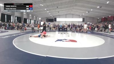 125 lbs 1st Place Match - Emma Mantei, Dundee vs Kenlynn Nau, MI REV