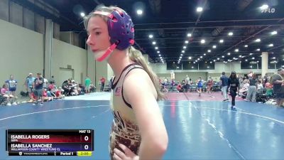 100+110 Round 1 - Isabella Rogers, Sepa vs Isabella Sanchez, Williamson County Wrestling Cl