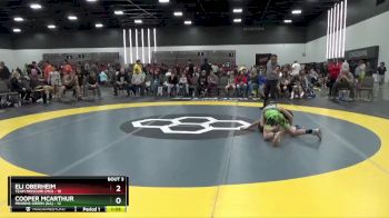 90 lbs Quarterfinals (8 Team) - Eli Oberheim, Team Missouri (MO) vs Cooper Mcarthur, Minions Green (GA)