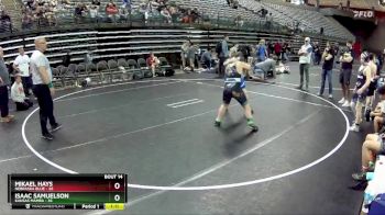 130 lbs Round 5 (6 Team) - Isaac Samuelson, Kansas Mamba vs Mikael Hays, Nebraska Blue