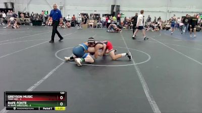 120 lbs Round 7 (8 Team) - Greyson Music, TNWC Red vs Rafe Fonte, NJ Rams Wrestling