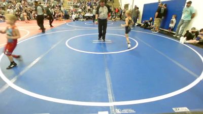 46 lbs Consi Of 16 #2 - Liam Garrett, Collinsville Cardinal Youth Wrestling vs Kaysen Peters, Dark Cloud Wrestling Club