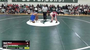 215 lbs Quarterfinal - Riley Mills, Deshler vs Kourtlan Kendrick, Florence