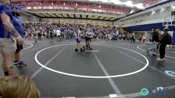 90 lbs Consi Of 4 - Cayden Beavers, Harrah Little League Wrestling vs Klayton Meek, Deer Creek Wrestling Club