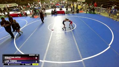 45 lbs Round 1 - Sebastian Axtle, California vs Luke Torres, So Cal Hammers Wrestling