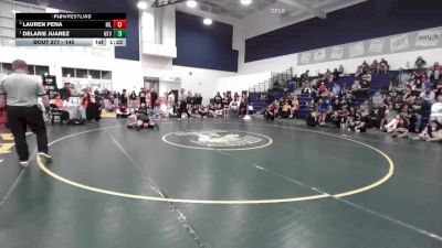 145 lbs 1st Place Match - Delarie Juarez, Northview vs Lauren Pena, Hillcrest