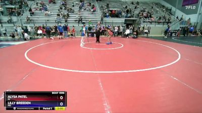 43 lbs Quarterfinal - Alysa Patel, NJ vs Lilly Breeden, MO