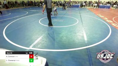 Quarterfinal - Keiston Cannon, Chickasha Youth Wrestling vs Lorenzo Cisneroz, Powerhouse Wrestling