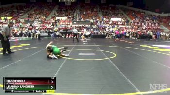 120 lbs Quarterfinal - Maggie Holle, Atwood-Rawlins County HS vs Leiannah Landreth, Mulvane HS