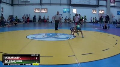 50 lbs Cons. Semi - Micah Kreamer, NC Wrestling Factory vs Eva Encarnacion, HeadHunters