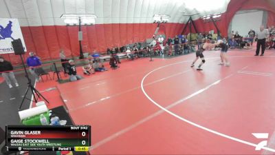 149 lbs Cons. Round 1 - Gavin Glaser, Wisconsin vs Gaige Stockwell, Wausau East Side Youth Wrestling