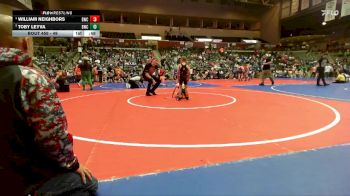 49 lbs Cons. Semi - Toby Leyva, Bentonville Wrestling Club vs William Neighbors, Battlefield Wrestling Club