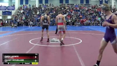 113 lbs Champ. Round 2 - Mackey Mcclelland, Yale vs Owen Laporte, Bowling Green