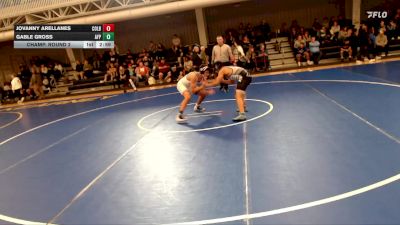165 lbs Champ. Round 2 - Jovanny Arellanes, Colby Community College vs Gable Gross, Air Force Prep