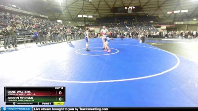 110 lbs Champ. Round 1 - Dane Walters, Steelclaw Wrestling Club vs Gibson Morgan, Twin City Wrestling Club