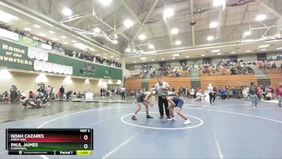 138 lbs Cons. Round 2 - Paul Jaimes, Chaparral vs Noah Cazares, Great Oak