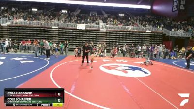 40 lbs 2nd Place Match - Ezra Maddocks, Touch Of Gold Wrestling Club vs Cole Schaefer, Green River Grapplers Wrestling