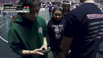 113 lbs Cons. Round 2 - Avery Kramper, Homer JR Knights vs Kylah Krause, Palmyra Wrestling Club - Girls