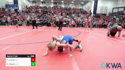 43 lbs Quarterfinal - Eagan Luxton, Bartlesville Wrestling Club vs Haxen Gibson, Wolfpak Wrestling