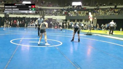 Rookie 6-8 100 Cons. Round 2 - Deacon Kelly, Plaza Wrestling Club vs Michael Grimes, Norfolk Christian