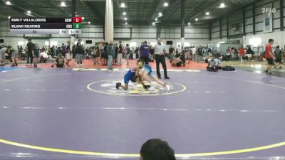 80 lbs Round 2 (4 Team) - Emily Villalobos, NORTH CAROLINA WRESTLING FACTORY vs Elijah Keating, CENTERVILLE WRESTLING CLUB