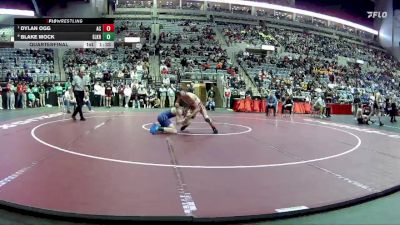 138 lbs Quarterfinal - Dylan Ogg, Adams Central vs Blake Mock, Elkhart