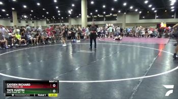 157 lbs Round 2 (6 Team) - Cayden Richard, BRAWL Black vs Tate Martin, Gulf Coast WC